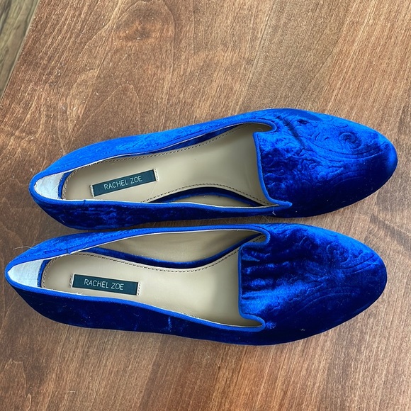Blue velvet Rachel Zoe flats - Picture 1 of 3